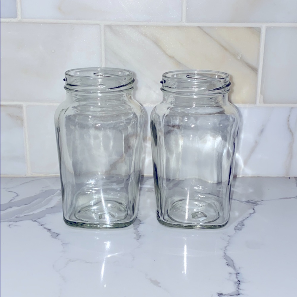 2 Glass Mason Jars